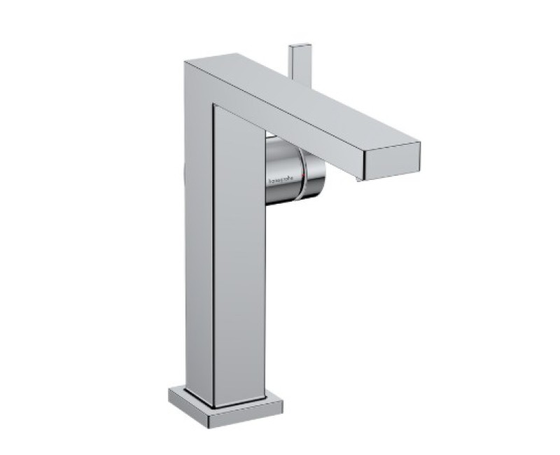 Смеситель для раковины Hansgrohe Tecturis E 150 Fine CoolStart EcoSmart+ c Push-open клапаном 73040000 Хром