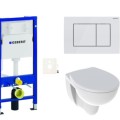 Комплект унитаза, рама Geberit с унитазом Kolo Rekord, крышкой и белой кнопкой. SIKOGES3K2