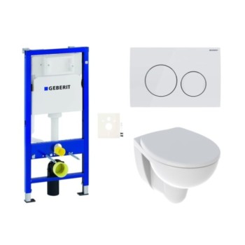 Tualetes poda komplekts Rāmis Geberit ar podu Kolo Rekord, vāku un Baltu pogu SIKOGES3K3