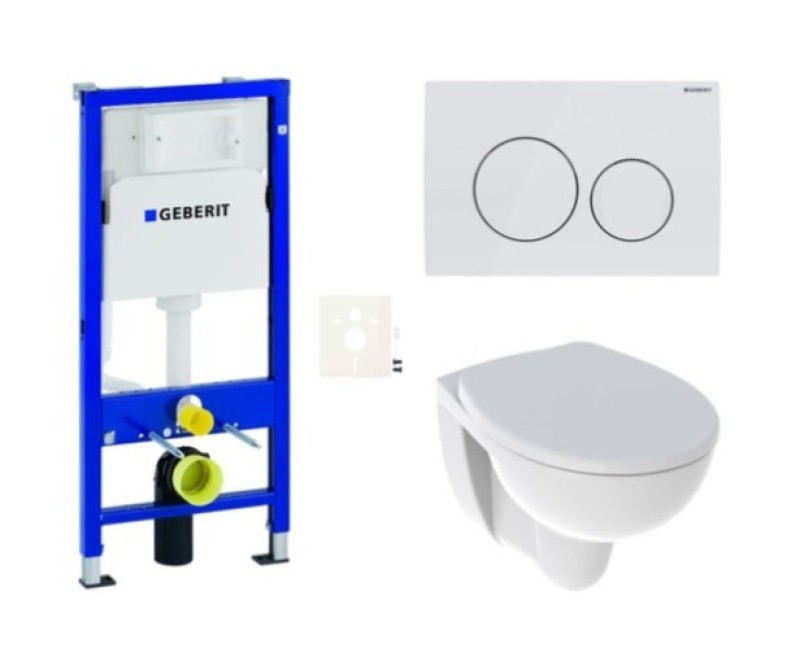 Tualetes poda komplekts Rāmis Geberit ar podu Kolo Rekord, vāku un Baltu pogu SIKOGES3K3