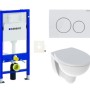 Комплект унитаза, рама Geberit с унитазом Kolo Rekord, крышкой и белой кнопкой. SIKOGES3K3