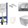 Tualetes poda komplekts Rāmis Geberit ar podu Kolo Rekord, vāku un Hromētu pogu SIKOGES7K72