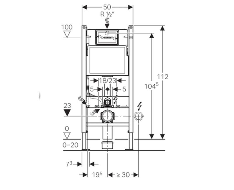 Комплект унитаза, рама Geberit с унитазом Kolo Rekord, крышкой и хромированной кнопкой. SIKOGES7K3