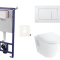 Tualetes poda komplekts Rāmis SAT ar podu Vitra Integra, vāku un Baltu pogu SIKOSSINTBO20K