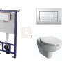 Tualetes poda komplekts Rāmis SAT ar podu Vitra Normus, vāku un Hromētu pogu SIKOSSNOR21K