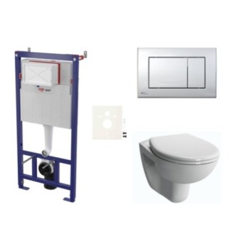 Tualetes poda komplekts Rāmis SAT ar podu Vitra Normus, vāku un Hromētu pogu SIKOSSNORBO21K