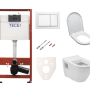 Tualetes poda komplekts Rāmis Tece ar podu Vitra Integra, vāku un Baltu pogu SIKOTSV0