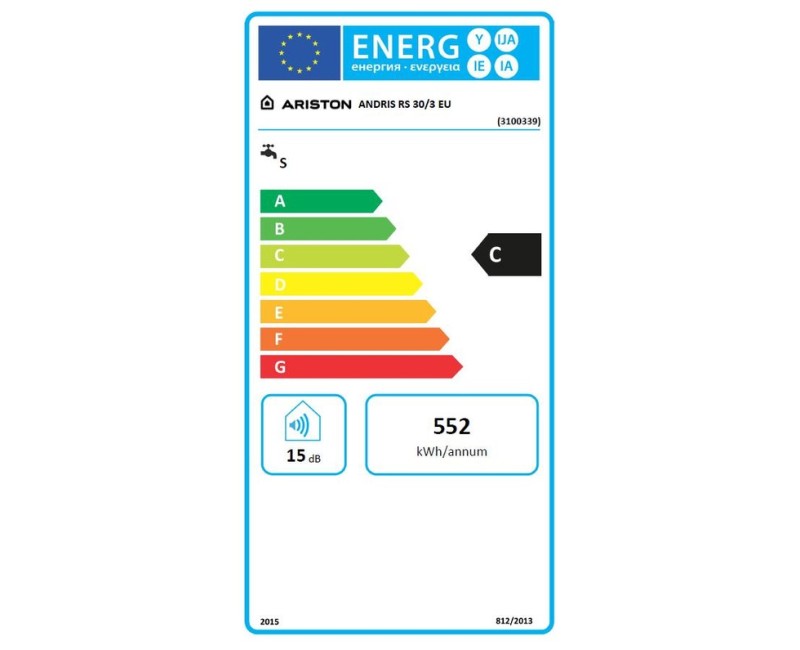 Elektriskais Ūdens Sildītājs (Boilers) ARISTON ANDRIS RS 30/3 EU virs izlietnes 30L (3100339)