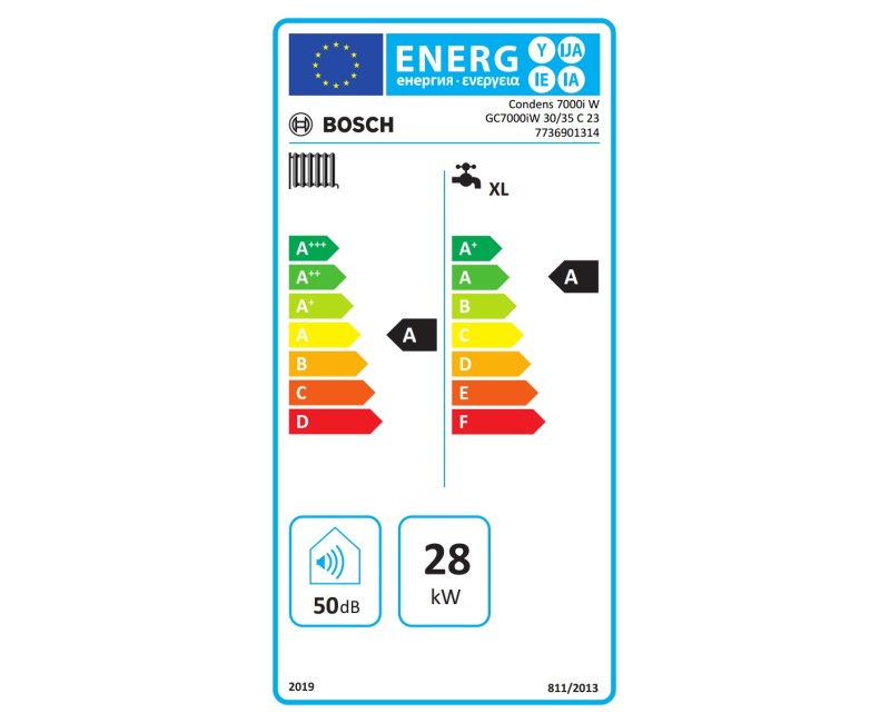BOSCH Gāzes apkures katls Condens GC7000iW 30/35C, 7736901314