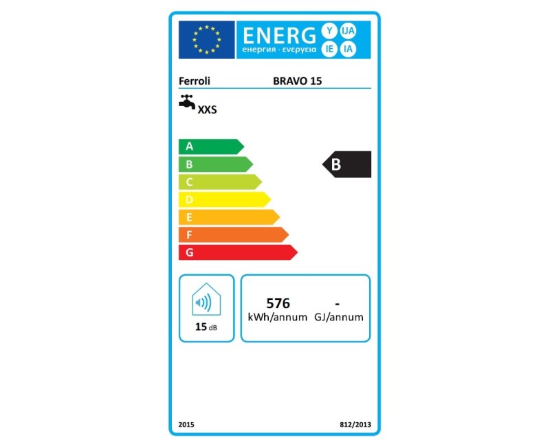 Ferroli BRAVO Elektriskais ūdens sildītājs 15 L, virs izlietnes