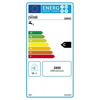 Ferroli Calypso Elektriskais ūdens sildītājs 100L, horizontāls