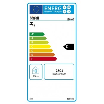 Ferroli Calypso Elektriskais ūdens sildītājs 150L, horizontāls