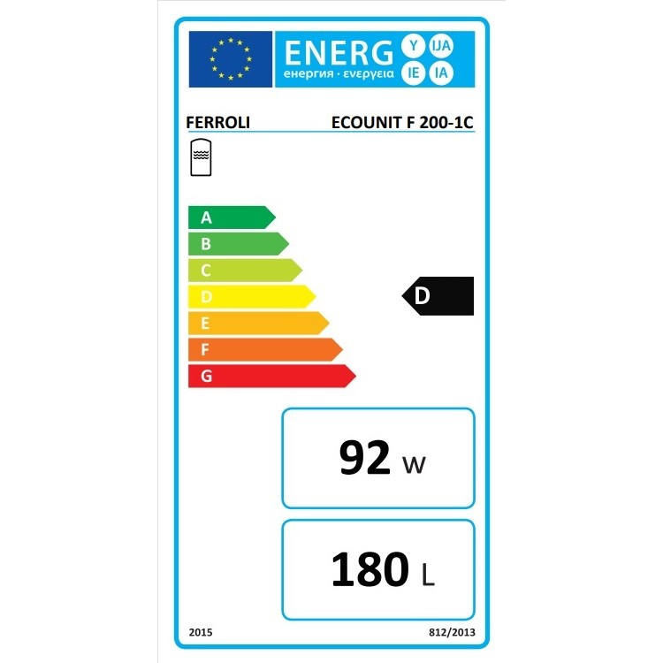 Ferroli ECOUNIT F 200-1С Grīdas kombinētais ūdens sildītājs 200L