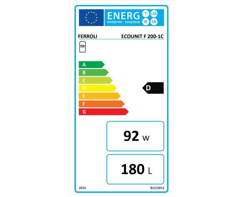 Ferroli ECOUNIT F 200-1С Grīdas kombinētais ūdens sildītājs 200L