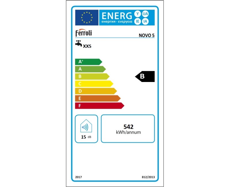 Ferroli NOVO Elektriskais ūdens sildītājs 5 L, virs izlietnes