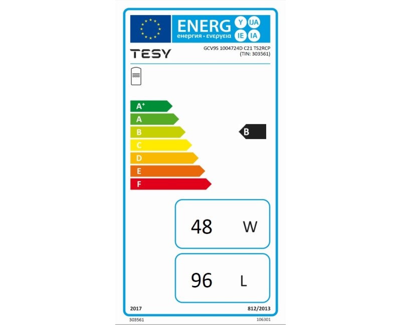Tesy Modeco Kombinētais ūdens sildītājs 100L ar keramisko tenu