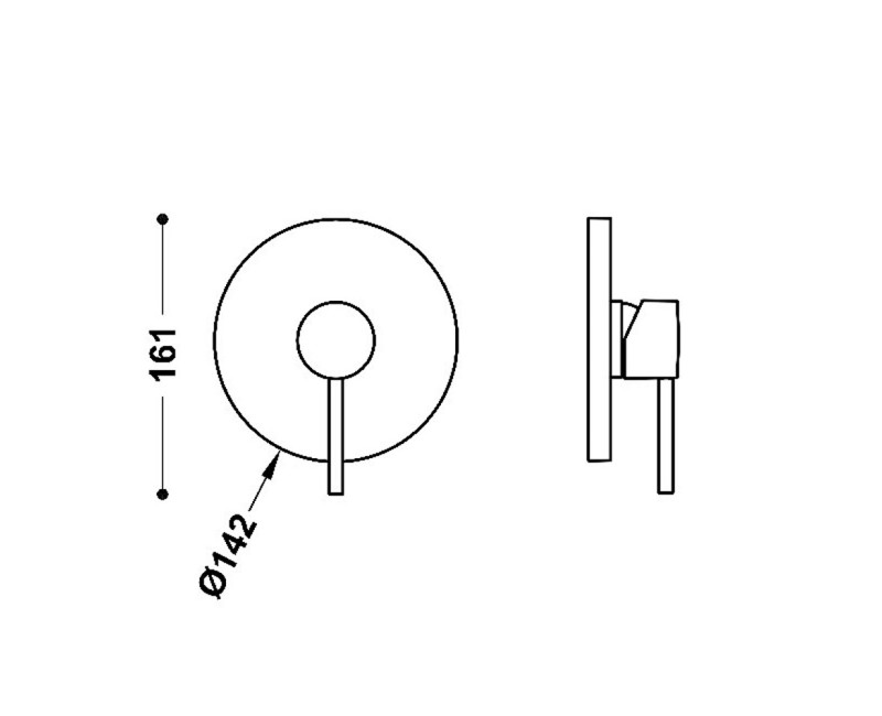 Study exclusive TRES Cмеситель для душа, 26227810OP