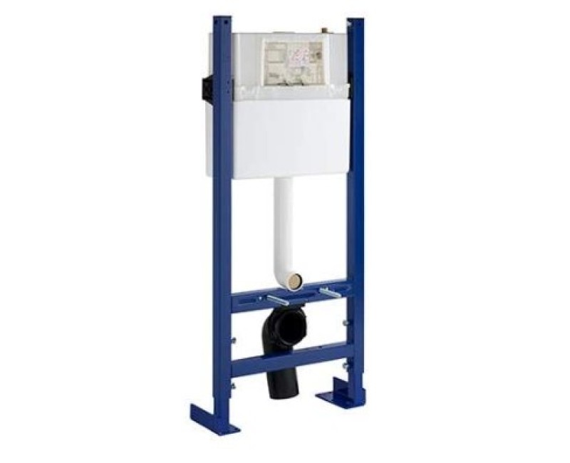 Tualetes poda Komplekts Sanindusa Sanfix rāmis ar Cetus 48 Rimfree Baltu podu ar vāku SoftClose un Hromētu pogu