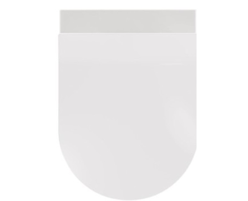 Tualetes poda Komplekts Sanindusa Sanfix rāmis ar Urb.y 48 Rimfree Baltu podu ar vāku SoftClose un Hromētu pogu