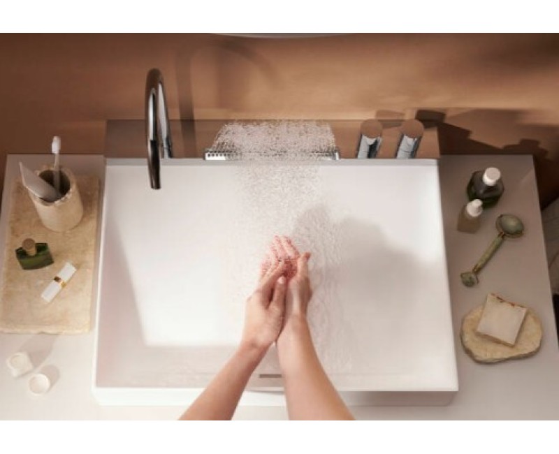 Комплект для ванной комнаты с раковиной Hansgrohe Avalegra, раковина 58x48 см, с термостатическим смесителем и душем, 2 режима струи, хром 22472000