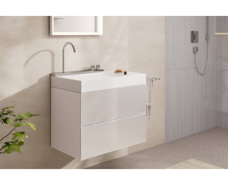 Vannas istabas izlietnes komplekts Hansgrohe Avalegra - izlietne 78x48 cm, ar termostatisko jaucējkrānu un dušu, 2 strūklas, hroms 22473000