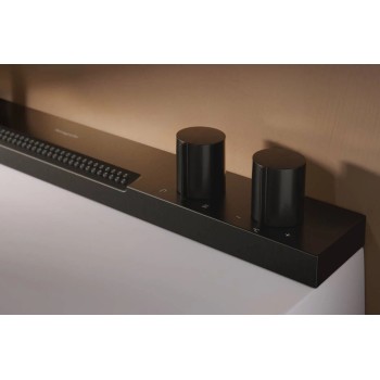 Vannas istabas izlietnes komplekts Hansgrohe Avalegra - izlietne 78x48 cm, ar termostatisko jaucējkrānu un dušu, 2 strūklas, birstēts melns hroms 22473340