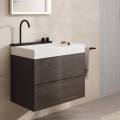 Vannas istabas izlietnes komplekts Hansgrohe Avalegra - izlietne 78x48 cm, ar termostatisko jaucējkrānu un dušu, 2 strūklas, matēti melna 22473670