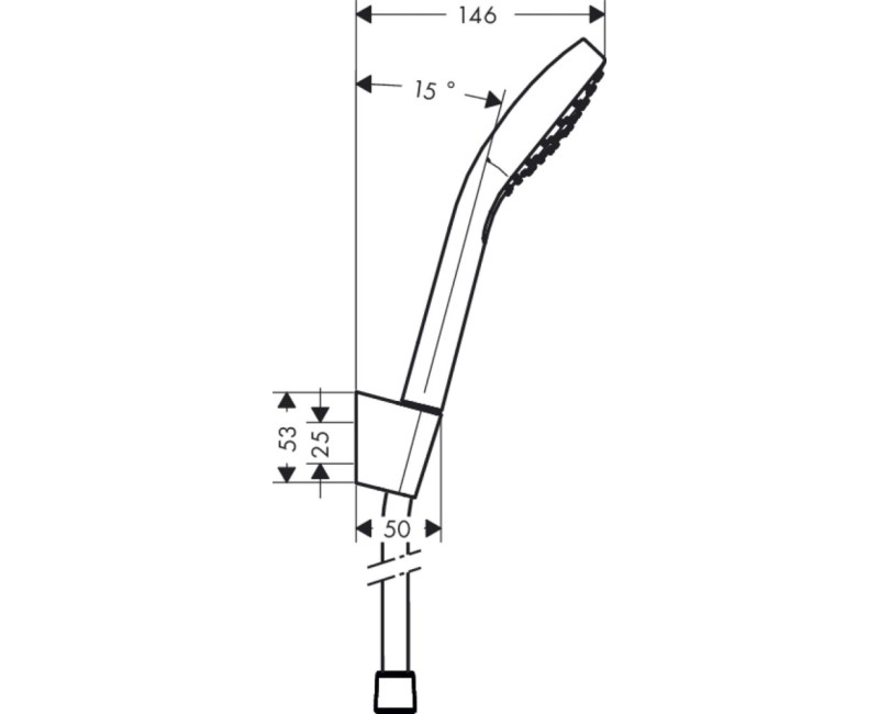 Душевой комплект Hansgrohe Croma Select S ручной душ, держатель и шланг 1,60 м, белый/хром 26410400