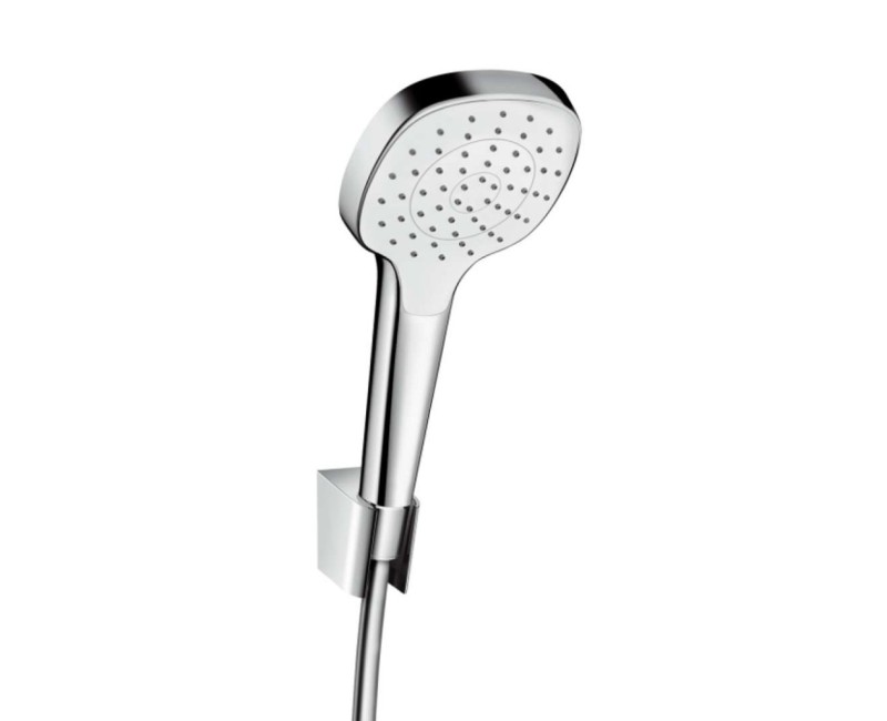 Душевой комплект  Hansgrohe Croma Select E, ручной душ, держатель и шланг 1,60 м, белый/хром 26412400
