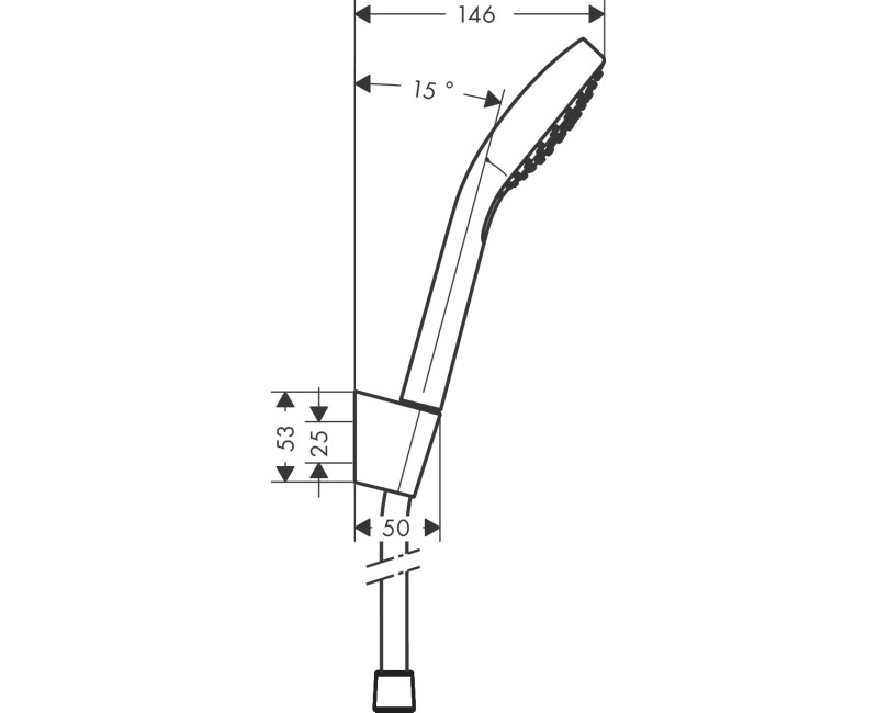 Душевой комплект Hansgrohe Croma Select S ручной душ, 4 режима струи, держатель и шланг 1,25 м, белый/хром 26421400