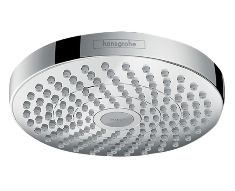 Dušas galva Hansgrohe Croma Select S 180mm, 2 plūsmas, EcoSmart 9 l/min, hroms 26523000