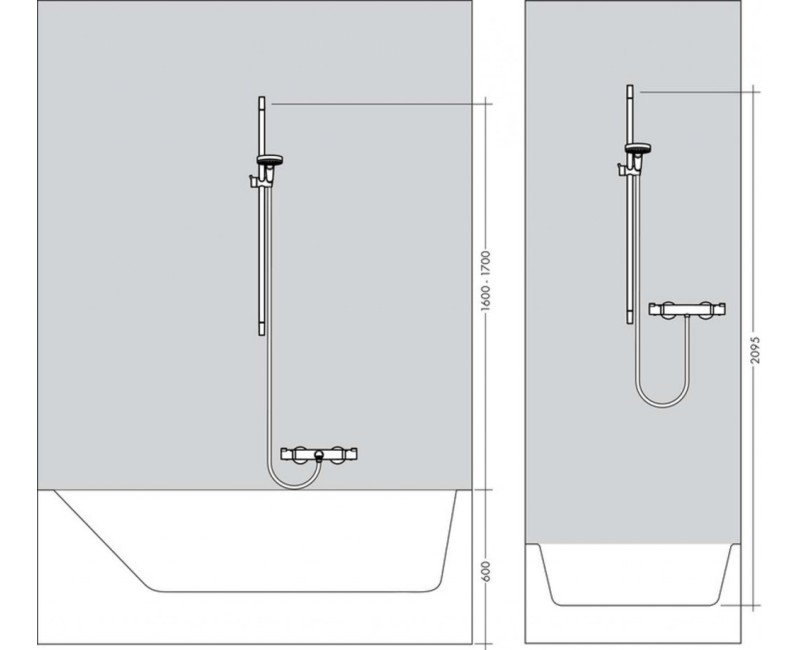 Dušas komplekts Hansgrohe Crometta Rokas Dušas, stieņa un šļūtenes komplekts, balts/hroms 26537400