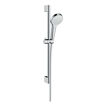 Душевой комплект Hansgrohe Croma Select S, 1jet EcoSmart 9 л/мин 0,65 м, белый/хром 26565400