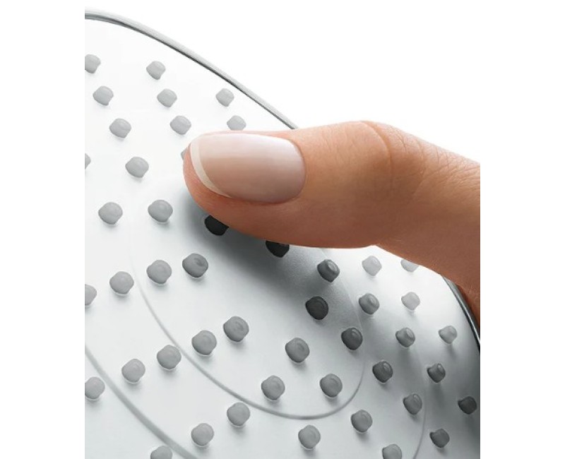 Душевой комплект  Hansgrohe Croma Select E, верхний душ, 3 режима струи, штанга и шланг, белый/хром 26580400