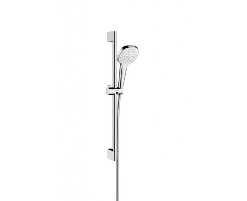 Душевой комплект Hansgrohe Croma Select E, 1jet EcoSmart 9l/min 0.65 m, белый/хром 26585400