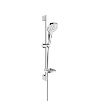 Душевой комплект Hansgrohe Croma Select E Vario 0,65 м с мыльницей Casetta, белый/хром 26586400