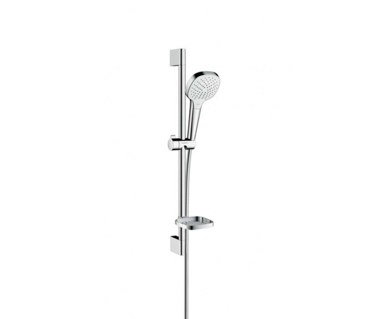 Душевой комплект Hansgrohe Croma Select E Vario 0,65 м с мыльницей Casetta, белый/хром 26586400