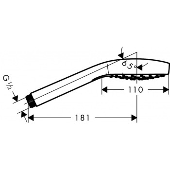 Душевая трубкаHansgrohe Croma Select E, белый/хром, 26814400