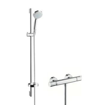 Душевой набор Hansgrohe Croma 100 - Vario Shower Set with Thermostat, EcoSmart 9 l/min, chrome 27033000