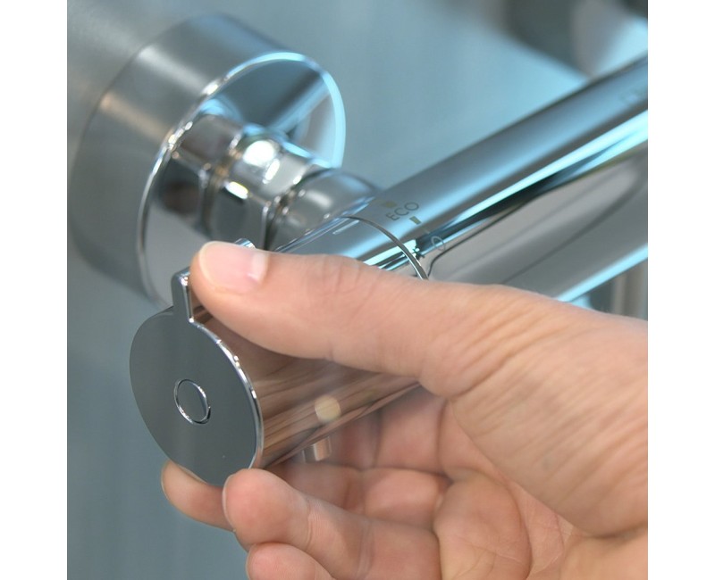 Dušas sistēma Hansgrohe Crometta Vario ar Ecostat 1001 CL termostatu, 2 plūsmas režīmi, balts/hroms 27813400