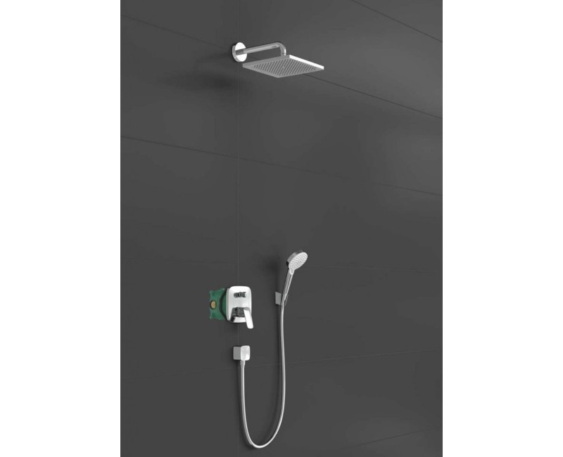 Dušas sistēma Hansgrohe Crometta - Dušas komplekts E 240, ar Logis iebūvējamo maisītāju, hroms 27957000