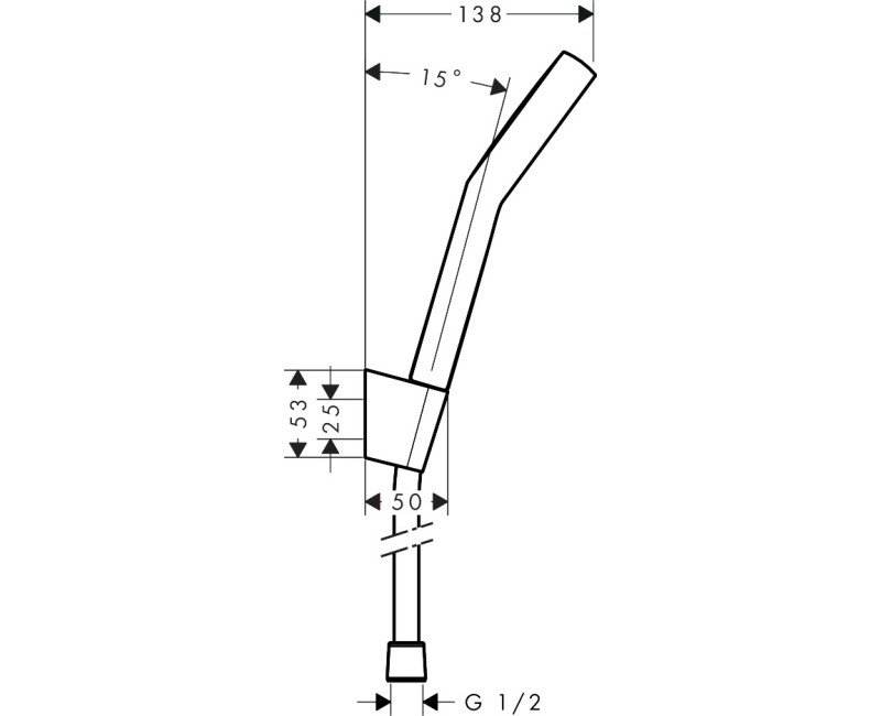 Душевой набор Hansgrohe Activera Select S Ручной душ , держатель и шланг, 2 режима струи, EcoSmart, хром 28052000