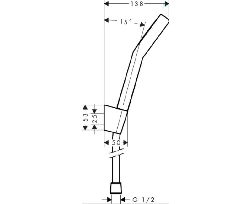 Dušas Komplekts Hansgrohe Activera Select S Rokas duša, turētājs un šļūtene, 2 plūsmas, EcoSmart, matēti melna 28054670