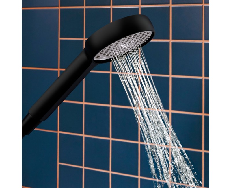 Dušas komplekts Hansgrohe Activera S D 24 cm, 2 plūsmas veidi, EcoSmart, matēti melns 28074670