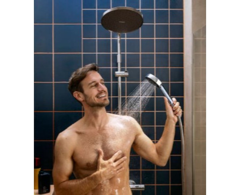 Dušas Sistēma Hansgrohe Activera S ar termostatu, D 24 cm, 2 plūsmas veidi, EcoSmart, hroms 28078000