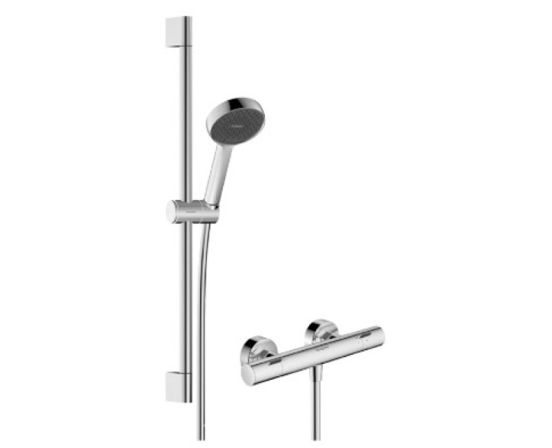 Dušas Sistēma Hansgrohe Activera Select S ar termostatu, 2 plūsmas režīmi, EcoSmart, hroms 28876000