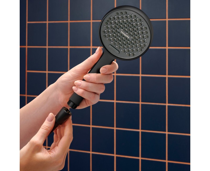 Dušas Sistēma Hansgrohe Activera Select S ar termostatu, 2 plūsmas režīmi, EcoSmart, matēti melns 28876670