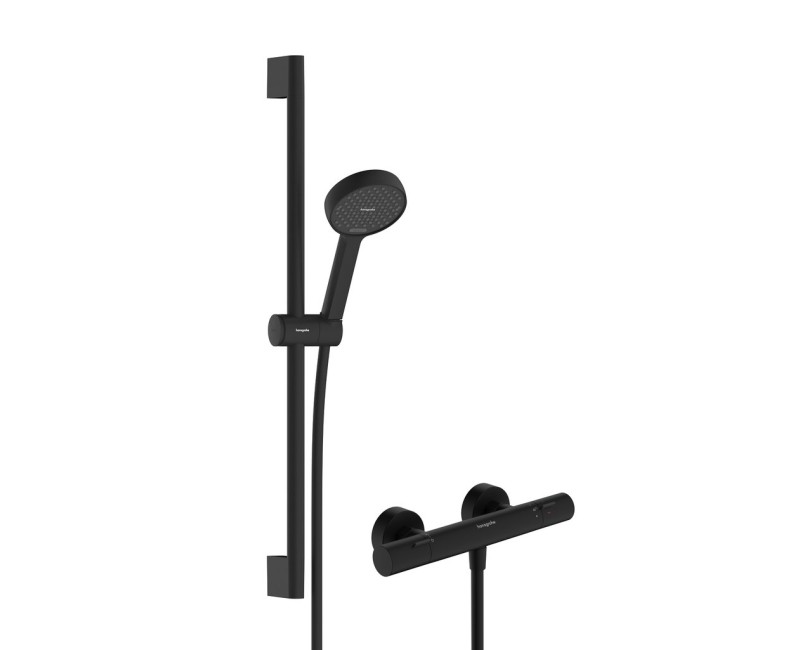 Dušas Sistēma Hansgrohe Activera Select S ar termostatu, 2 plūsmas režīmi, EcoSmart, matēti melns 28876670