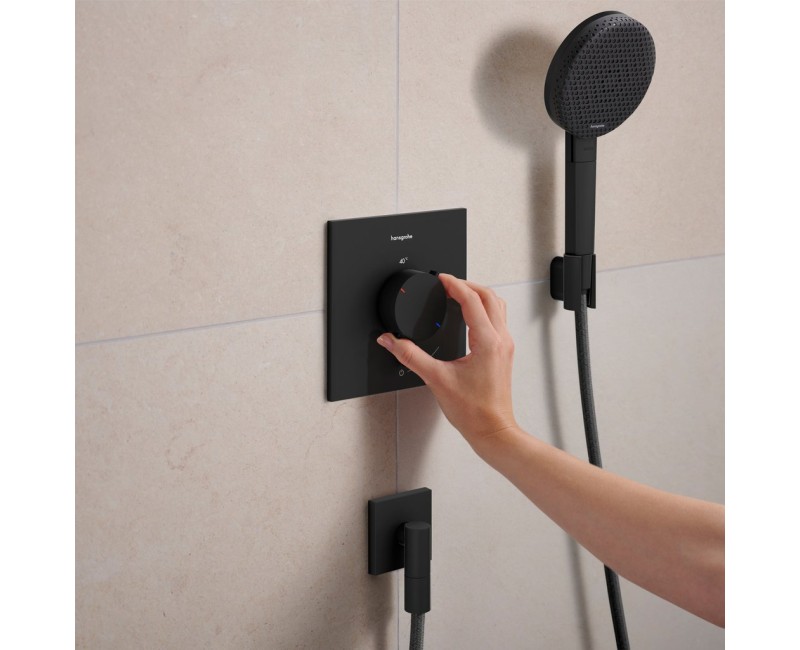 Dušas maisītājs Hansgrohe Ecostat Comfort E ar termostatu iebūvējams, matēti melns 33710670