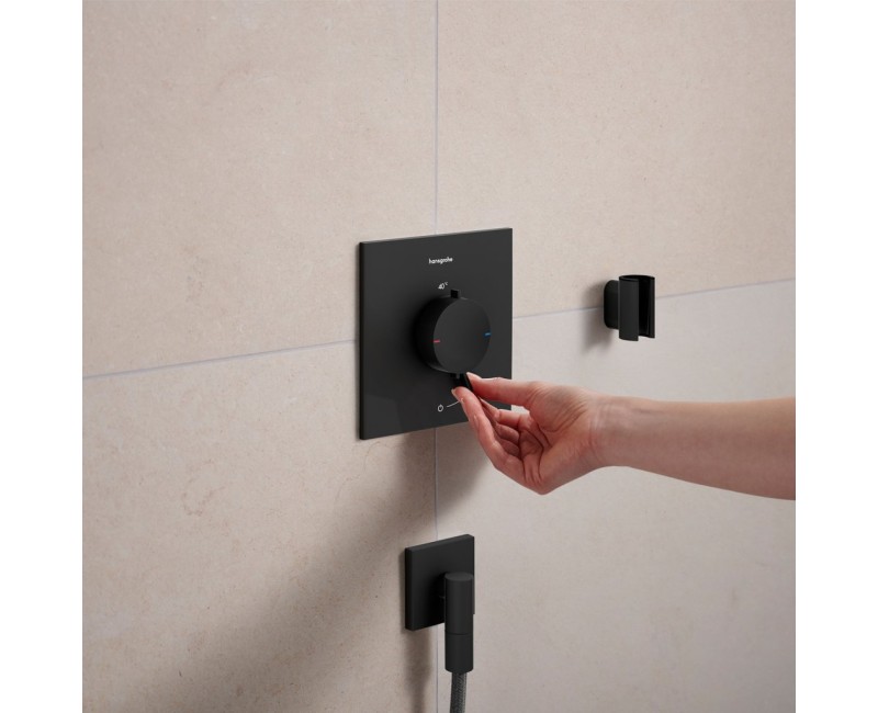 Dušas maisītājs Hansgrohe Ecostat Comfort E ar termostatu iebūvējams, matēti melns 33710670